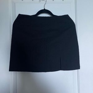 Glassons- Broderie Mini Split Skirt Black